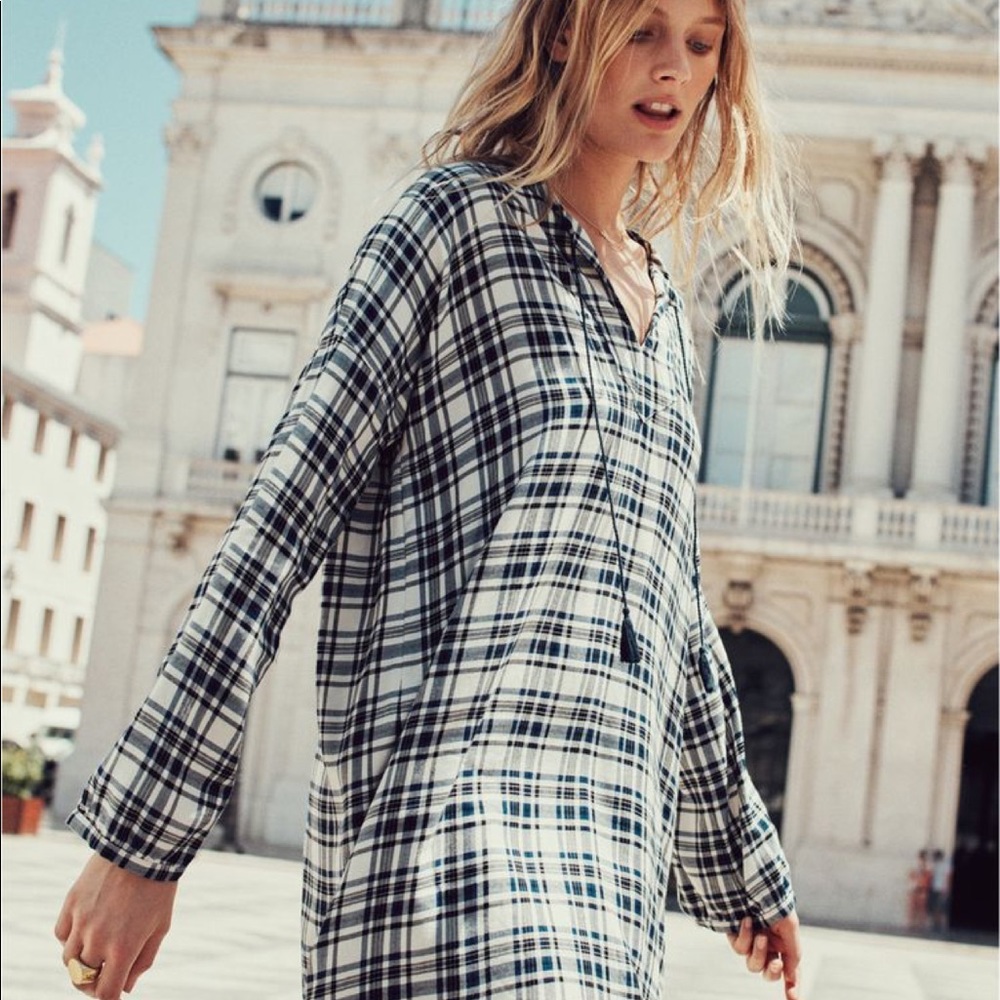 NWT Madewell artiste plaid dress